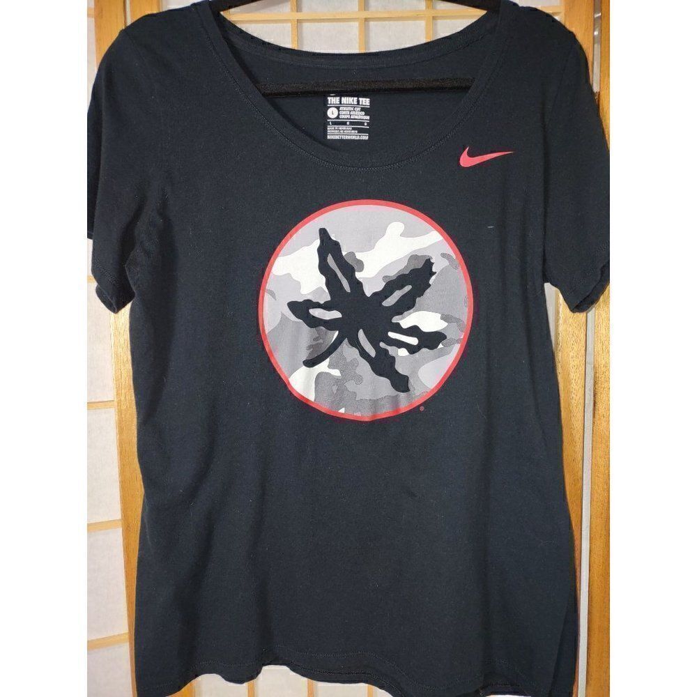 Nike Tee Lg Black Ohio State Buckeye Leaf Camo T-Shirt - Picture 2 of 14